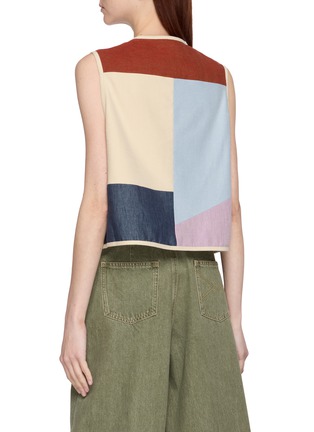 Back View - Click To Enlarge - LAOWLA - Patchwork Bead Embroidery Panel Vest