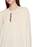  - LAOWLA - Embroidered Detail Henley Collar Top