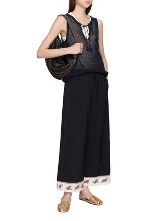 Figure View - Click To Enlarge - LAOWLA - Floral Hem Pants