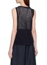 Back View - Click To Enlarge - LAOWLA - Hollow Out Embroidered Open Knit Cotton Linen Vest