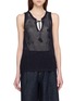 LAOWLA Hollow Out Embroidered Open Knit Cotton Linen Vest