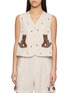 LAOWLA Cat Hand Embroidered Linen Vest