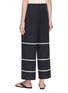 Back View - Click To Enlarge - LAOWLA - Lace Panel Bead Embroidery Pants