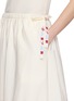  - LAOWLA - Floral Embroidery Elasticated Waistband Midi Skirt