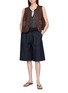Figure View - Click To Enlarge - LAOWLA - Palm Tree Hand Embroidered Linen Vest