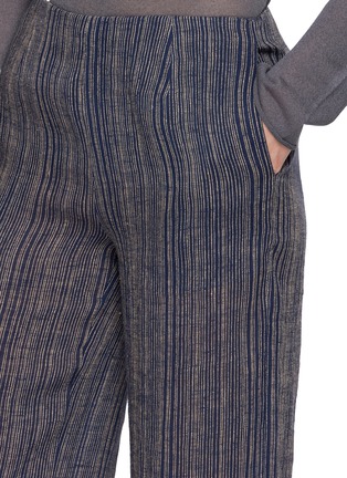 - SWAYING - Striped Loose Straight Leg Linen Pants