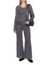Figure View - Click To Enlarge - SWAYING - Striped Loose Straight Leg Linen Pants