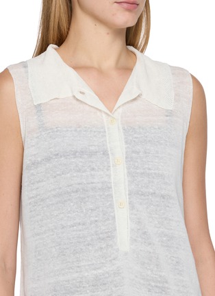  - SWAYING - Polo Collar Linen Silk Vest