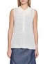 SWAYING Polo Collar Linen Silk Vest