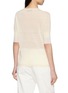 Back View - Click To Enlarge - SWAYING - Short Sleeve Sheer Linen Crewneck Top