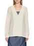 SWAYING Long Sleeve Open Collar Linen Top