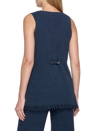 Back View - Click To Enlarge - SWAYING - V-Neck Tassel Pocket Long Vest