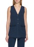 SWAYING V-Neck Tassel Pocket Long Vest