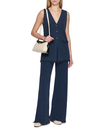 Figure View - Click To Enlarge - SWAYING - V-Neck Tassel Pocket Long Vest