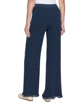 Back View - Click To Enlarge - SWAYING - Tassel Frayed Straight Leg Knit Pants