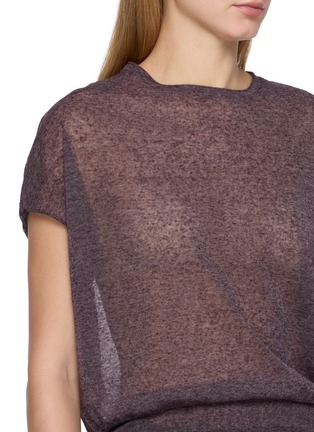  - SWAYING - Dropped Shoulder Sheer Linen Knit Top