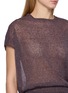  - SWAYING - Dropped Shoulder Sheer Linen Knit Top