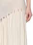  - SWAYING - Asymmetrical Cutout Pleated Silk Skirt