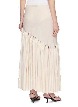 Back View - Click To Enlarge - SWAYING - Asymmetrical Cutout Pleated Silk Skirt