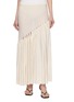 SWAYING Asymmetrical Cutout Pleated Silk Skirt
