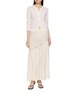 Figure View - Click To Enlarge - SWAYING - Asymmetrical Cutout Pleated Silk Skirt
