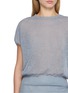  - SWAYING - Dropped Shoulder Sheer Linen Knit Top