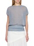 SWAYING Dropped Shoulder Sheer Linen Knit Top