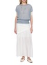 Figure View - Click To Enlarge - SWAYING - Dropped Shoulder Sheer Linen Knit Top