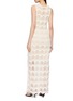 Back View - Click To Enlarge - SWAYING - Crochet Sheer Silk Tank Long Dress