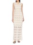 SWAYING Crochet Sheer Silk Tank Long Dress