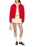 Figure View - Click To Enlarge - GUEST IN RESIDENCE - Contrast Stripe Cotton Cashmere Runner Shorts