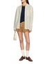 Figure View - Click To Enlarge - GUEST IN RESIDENCE - Picnic Plaid Silk Linen Shorts