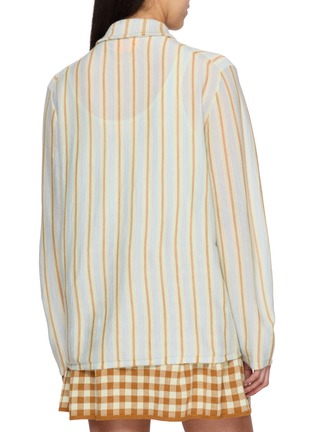 Back View - Click To Enlarge - GUEST IN RESIDENCE - Showtime Fine Stripe Cashmere Shirt