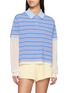 GUEST IN RESIDENCE Layered Stripe Cashmere Rugby Shirt