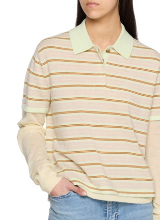  - GUEST IN RESIDENCE - Layered Stripe Cashnere Rugby Shirt