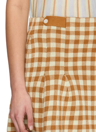  - GUEST IN RESIDENCE - Gingham Silk Linen Pleated Skirt