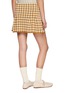 Back View - Click To Enlarge - GUEST IN RESIDENCE - Gingham Silk Linen Pleated Skirt