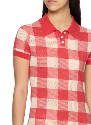  - GUEST IN RESIDENCE - Gingham Silk Linen Polo Dress