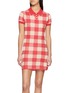 GUEST IN RESIDENCE Gingham Silk Linen Polo Dress