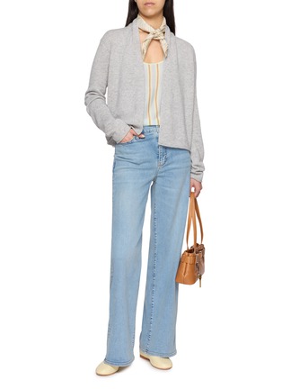 Figure View - Click To Enlarge - GUEST IN RESIDENCE - Stealth Cashmere Linen Cardigan