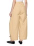 Back View - Click To Enlarge - LAMRONS - Cropped Button Hem Cotton Silk Balloon Pants