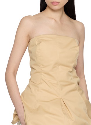  - LAMRONS - Strapless Twisted Cotton Silk Top
