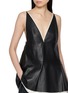  - LAMRONS - Contrast Trim Leather Camisole