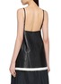 Back View - Click To Enlarge - LAMRONS - Contrast Trim Leather Camisole