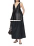 Figure View - Click To Enlarge - LAMRONS - Contrast Trim Leather Camisole