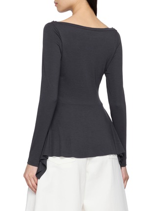 Back View - Click To Enlarge - LAMRONS - Swallow Tail Long Sleeve Top