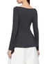 Back View - Click To Enlarge - LAMRONS - Swallow Tail Long Sleeve Top
