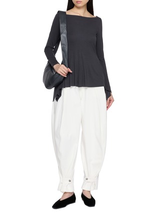 Figure View - Click To Enlarge - LAMRONS - Swallow Tail Long Sleeve Top