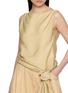  - LAMRONS - Sleeveless Knot Front Boat Neck Top