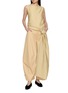 Figure View - Click To Enlarge - LAMRONS - Sleeveless Knot Front Boat Neck Top